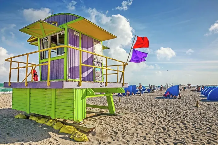 Framed Print : Florida, South Beach, Miami Beach, lifeguard house Framed Print : Florida, South Beach, Miami Beach, lifeguard house