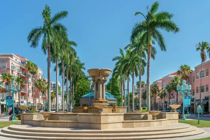 Framed Print : Florida, South Florida, Boca Raton, Mizner Park