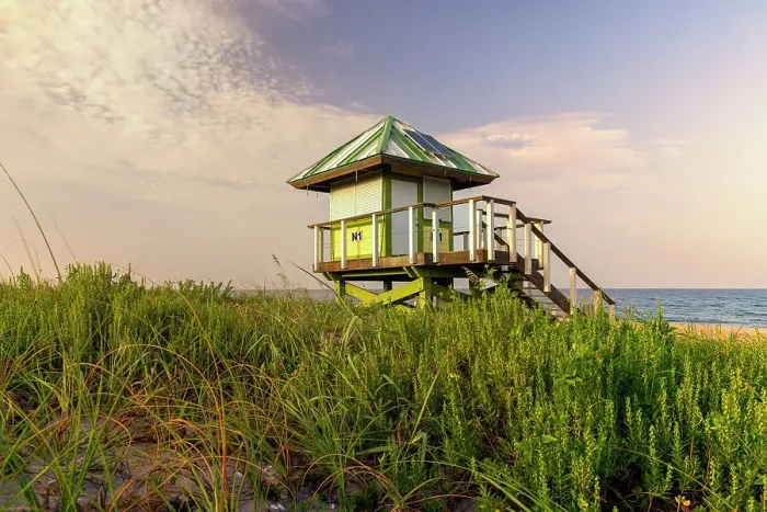 Framed Print : Florida, South Florida, Delray Beach, lifeguard station Framed Print : Florida, South Florida, Delray Beach, lifeguard station