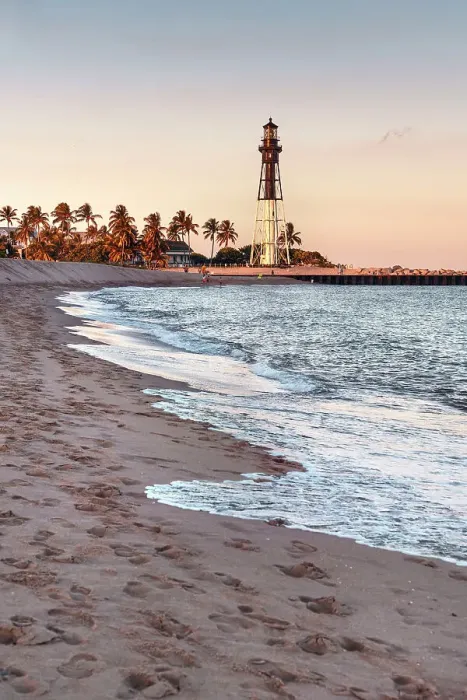 Framed Print : Florida, South Florida, Pompano Beach, Hillsboro Lighthouse