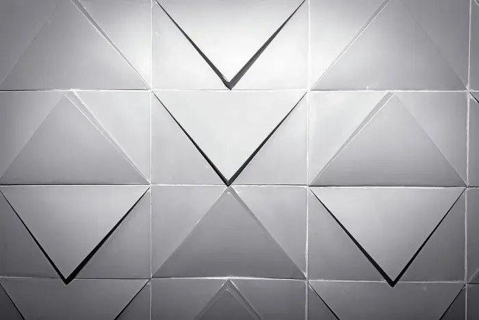Framed Print : Geometric design of tiles of wall