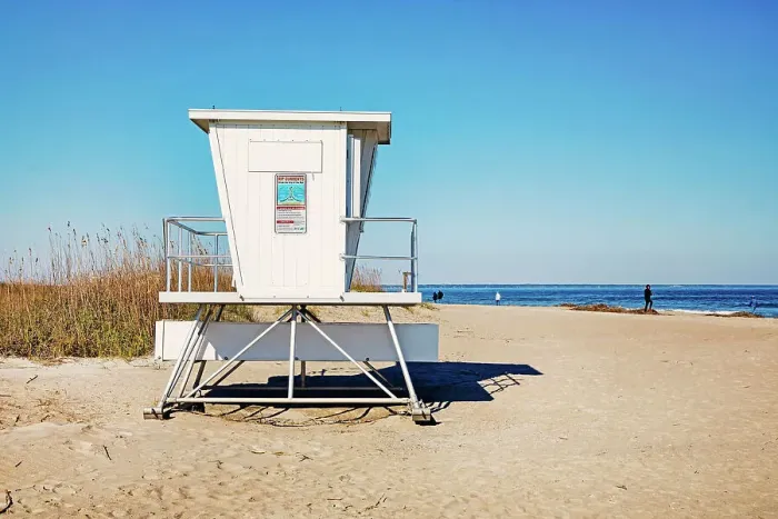 Framed Print : Georgia, Tybee Island, Lifeguard hut