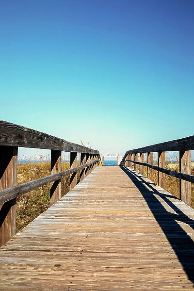 Georgia, Tybee Island, North Beach wooden beach path