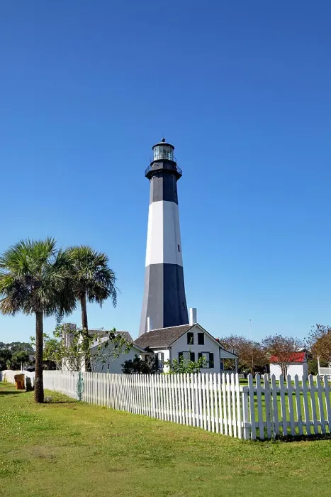 Framed Print : Georgia, Tybee Island, Tybee Lighthouse and compound Framed Print : Georgia, Tybee Island, Tybee Lighthouse and compound