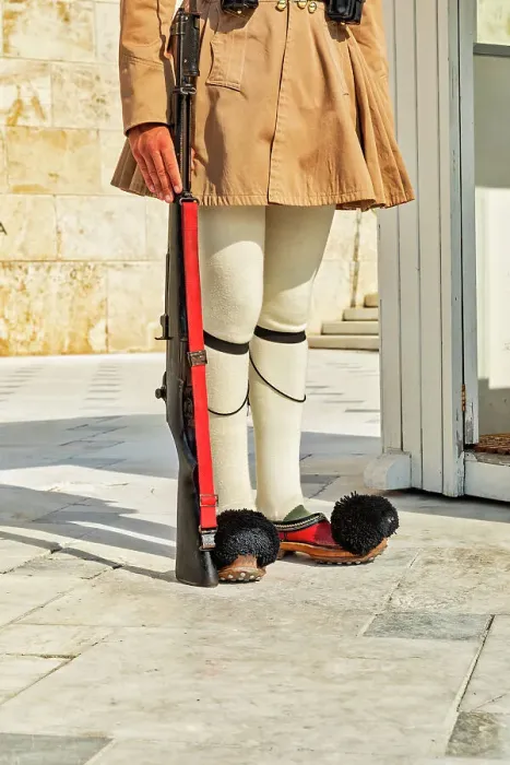 Framed Print : Greece, Athens, Close-up of Presidential Guard at Parliament Framed Print : Greece, Athens, Close-up of Presidential Guard at Parliament