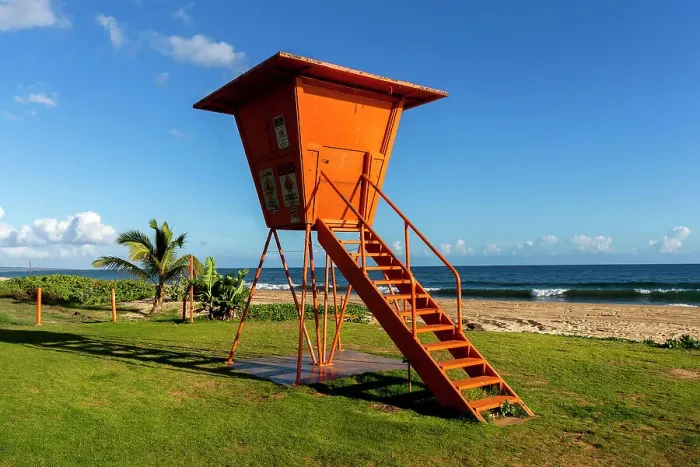 Framed Print : Hawaii, Kauai, Kekaha Beach Park, Lifeguard tower Framed Print : Hawaii, Kauai, Kekaha Beach Park, Lifeguard tower
