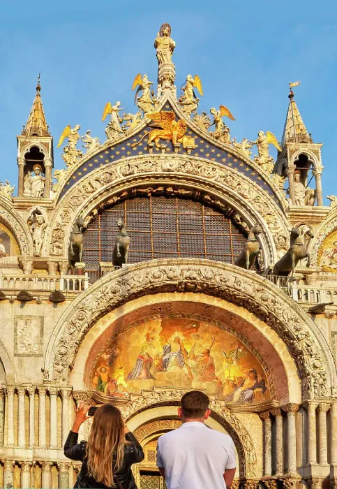 Framed Print : Italy, Veneto, Venice, Saint Mark's Basilica facade Framed Print : Italy, Veneto, Venice, Saint Mark's Basilica facade