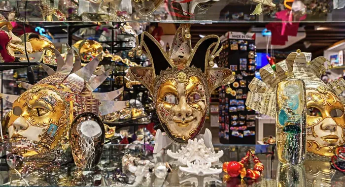 Framed Print : Italy, Veneto, Venice, Venetian Masks for sale