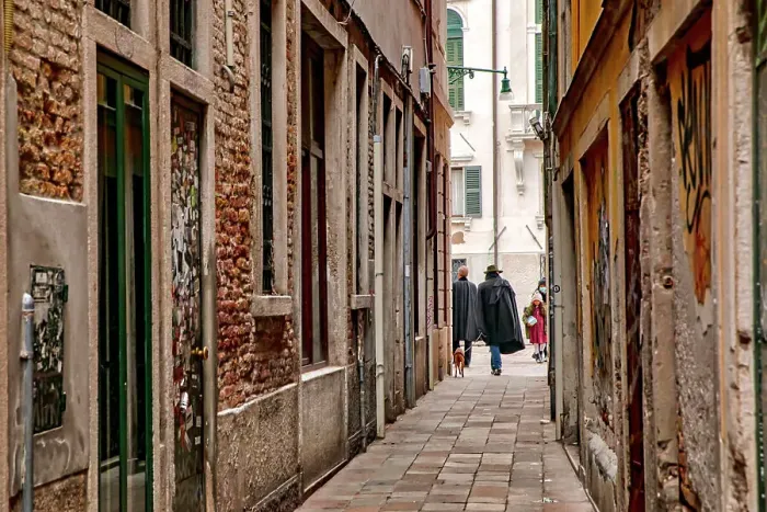 Framed Print : Italy, Venice, typical narrow street Framed Print : Italy, Venice, typical narrow street