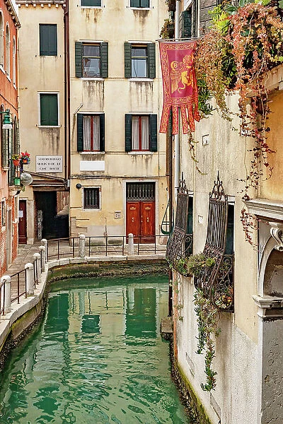 Italy, Venice, Venetian lagoon, narrow canal