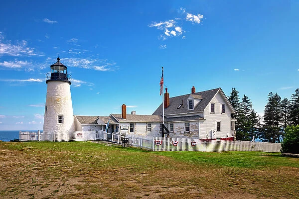 Maine, Bristol, Pemaquid Point Lighthouse Park and Museum