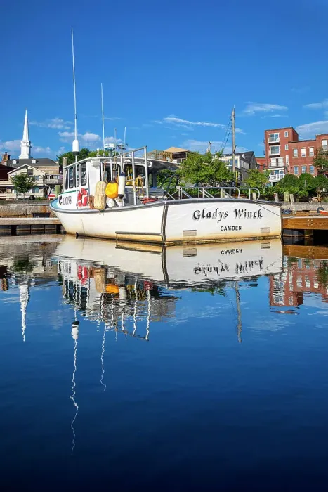Framed Print : Maine, Camden, Camden Harbor Scene Framed Print : Maine, Camden, Camden Harbor Scene