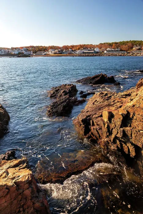 Framed Print : Maine, Ogunquit, Rocky Landscape along Marginal Way Trail Framed Print : Maine, Ogunquit, Rocky Landscape along Marginal Way Trail