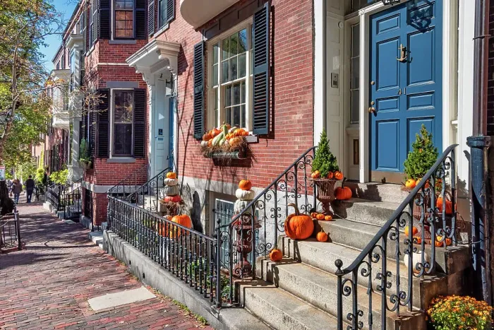 Framed Print : Massachusetts, Boston, Beacon Hill neighborhood Scene
