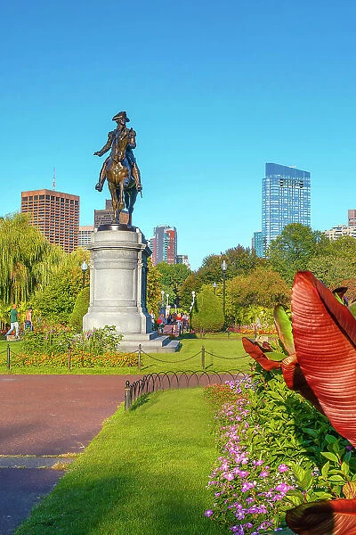 Massachusetts, Boston, George Washington Statue in the Public Garden
