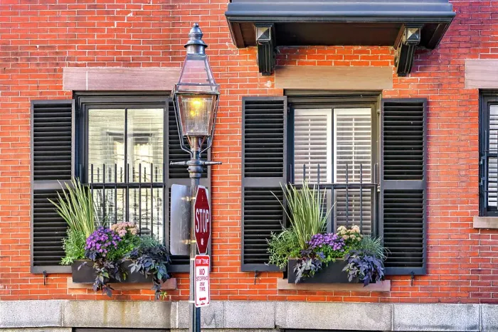 Framed Print : Massachusetts, Boston, typical window in Beacon Hill