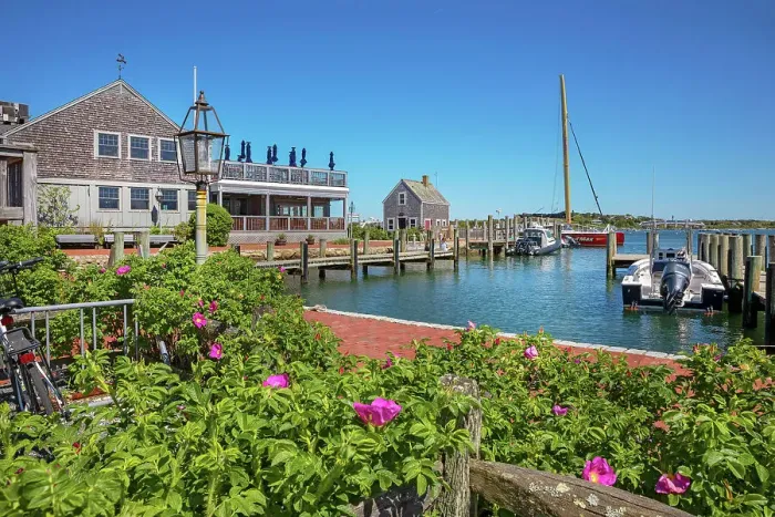 Framed Print : Massachusetts, Martha's Vineyard, Edgartown, Waterfront scene Framed Print : Massachusetts, Martha's Vineyard, Edgartown, Waterfront scene