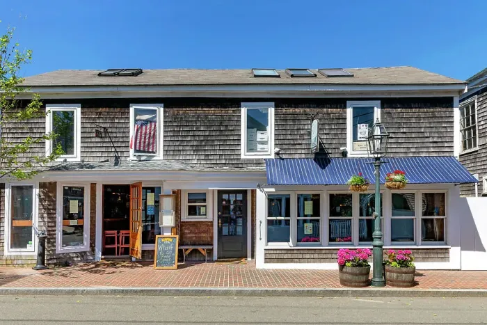 Framed Print : Massachusetts, Martha's Vineyard, The Wharf Restaurant in Edgartown Framed Print : Massachusetts, Martha's Vineyard, The Wharf Restaurant in Edgartown