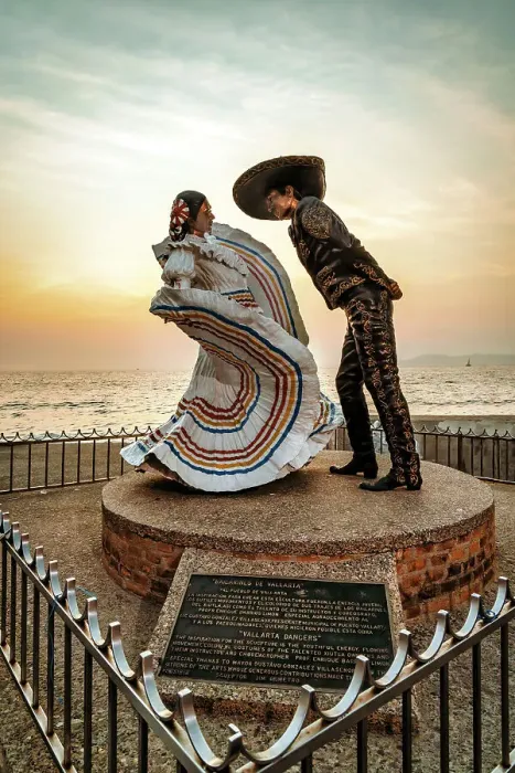Framed Print : Mexico, Puerto Vallarta, Vallarta Dancers, Bailarines de Vallarta, sculpture by Jim Demetro Framed Print : Mexico, Puerto Vallarta, Vallarta Dancers, Bailarines de Vallarta, sculpture by Jim Demetro