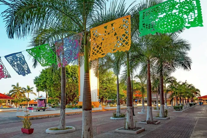 Framed Print : Mexico, Quintana Roo, Cozumel Main Square