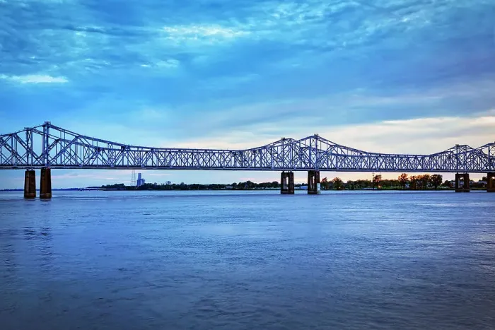 Framed Print : Mississippi, Natchez, Mississippi river and Vidalia Bridge Framed Print : Mississippi, Natchez, Mississippi river and Vidalia Bridge