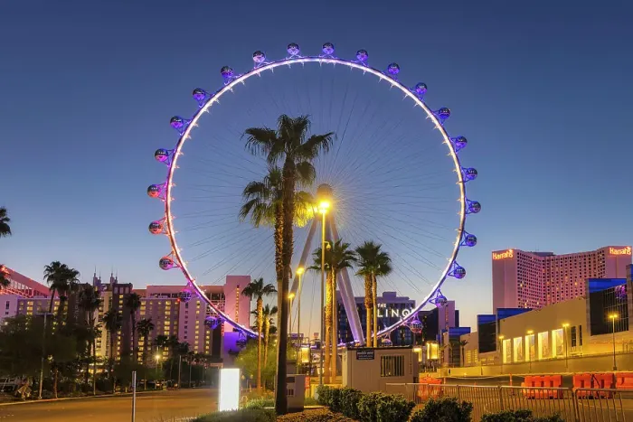 Framed Print : Nevada, Las Vegas, Ferris Wheel at night