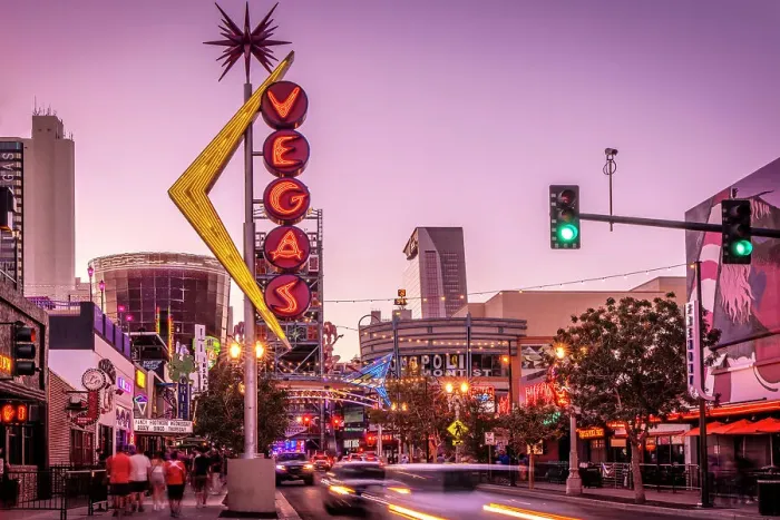 Framed Print : Nevada, Las Vegas, Fremont East Entertainment District Framed Print : Nevada, Las Vegas, Fremont East Entertainment District