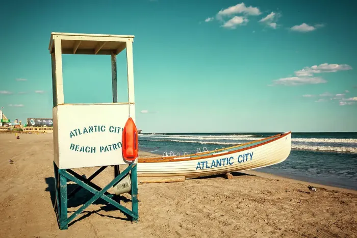 Framed Print : New Jersey, Atlantic City, Beach Framed Print : New Jersey, Atlantic City, Beach