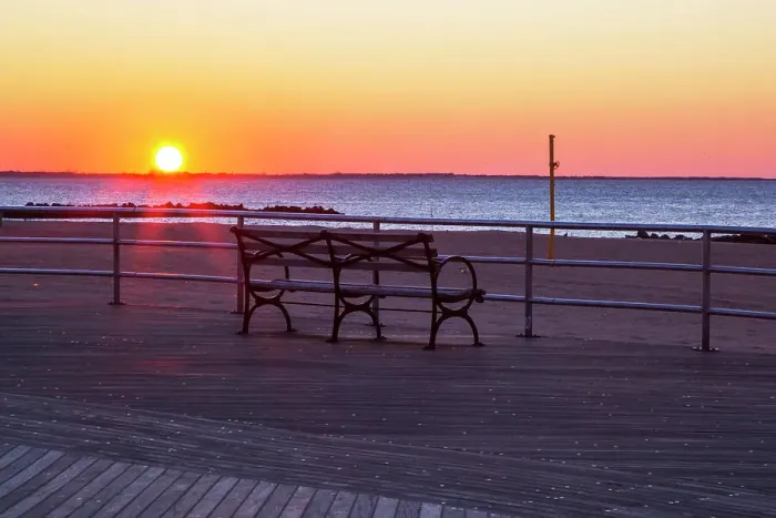 Framed Print : New York, Brooklyn, Coney Island, Sunrise scene Framed Print : New York, Brooklyn, Coney Island, Sunrise scene