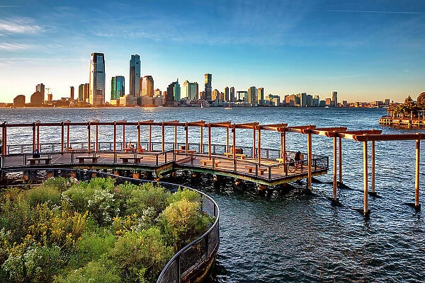 New York City, Battery Park City, South Cove, waterfront park