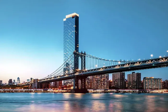 Framed Print : New York City, Brooklyn Manhattan Bridge and One Manhattan Square building Framed Print : New York City, Brooklyn Manhattan Bridge and One Manhattan Square building