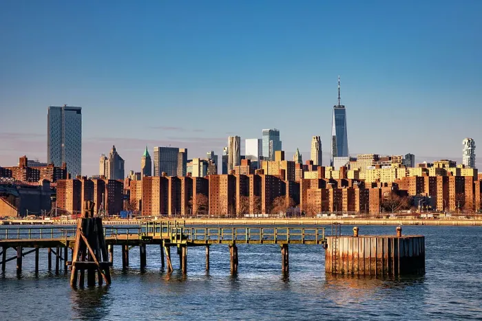 Framed Print : New York City, East Village view from Williamsburg, Brooklyn Framed Print : New York City, East Village view from Williamsburg, Brooklyn