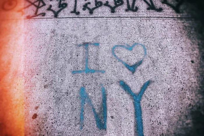 Framed Print : New York City, I love New York Graffiti Framed Print : New York City, I love New York Graffiti