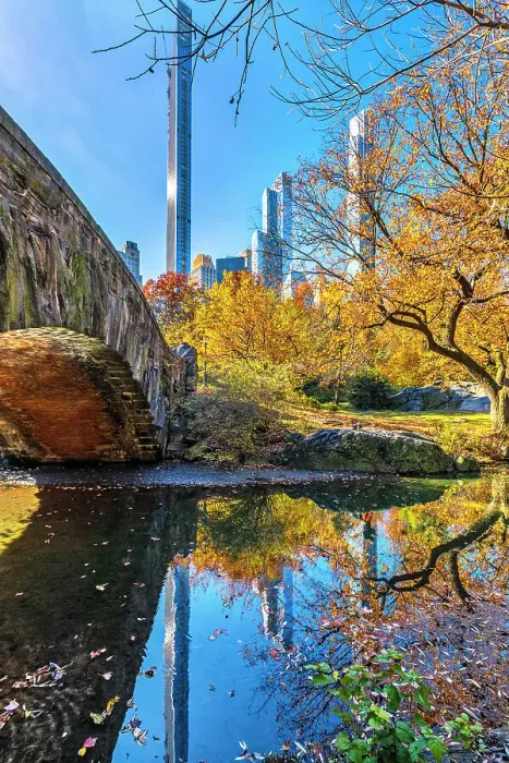 Framed Print : New York City, Manhattan, Billionaire's Row and Gapstow Bridge, Central Park Framed Print : New York City, Manhattan, Billionaire's Row and Gapstow Bridge, Central Park