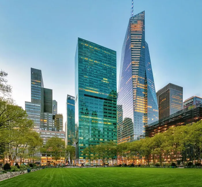 Framed Print : New York City, Manhattan, Bryant Park, dusk Framed Print : New York City, Manhattan, Bryant Park, dusk