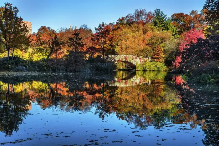 Framed Print : New York City, Manhattan, Central Park, Gapstow Bridge