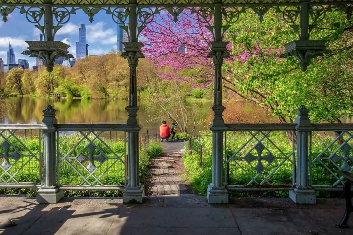 Framed Print : New York City, Manhattan, The Lake, Central Park, view from Ladies Pavilion Framed Print : New York City, Manhattan, The Lake, Central Park, view from Ladies Pavilion