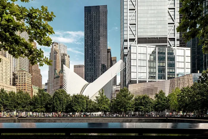 Framed Print : New York City, Manhattan, Lower Manhattan, 911 Memorial and Museum, with Oculus in the background Framed Print : New York City, Manhattan, Lower Manhattan, 911 Memorial and Museum, with Oculus in the background