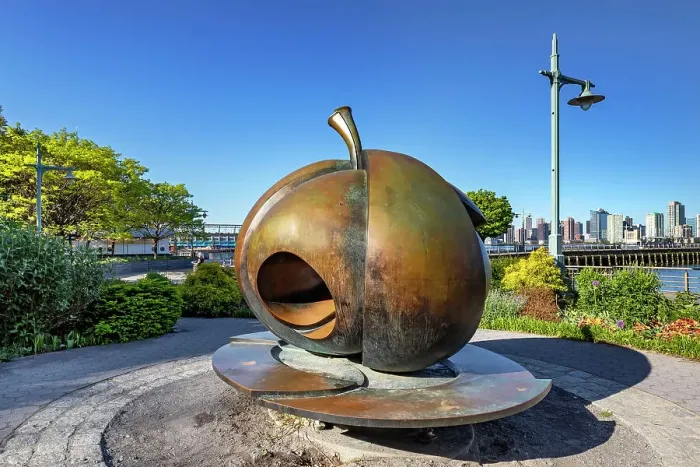 Framed Print : New York City, Manhattan, Pier 45, Hudson River Park's Apple Garden, located at Charles St. in the Village, is the home of The Apple (2004). Designed by Stephan Weiss Framed Print : New York City, Manhattan, Pier 45, Hudson River Park's Apple Garden, located at Charles St. in the Village, is the home of The Apple (2004). Designed by Stephan Weiss