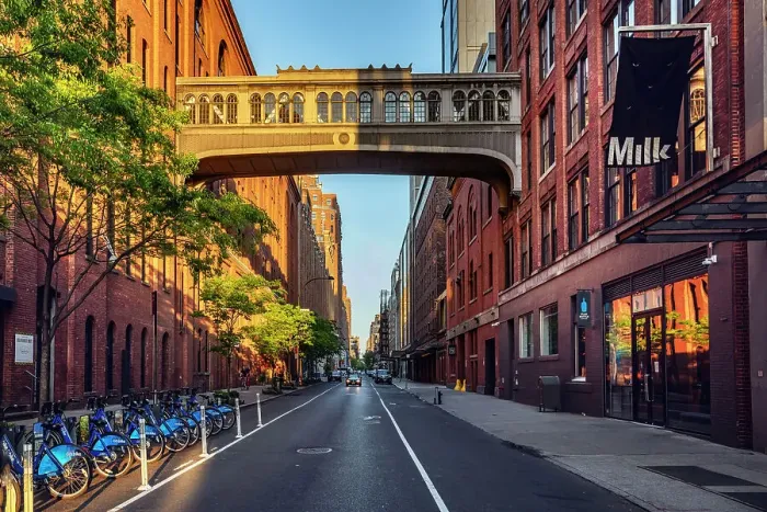 Framed Print : New York City, Manhattan, Skywalk Bridge in Chelsea Framed Print : New York City, Manhattan, Skywalk Bridge in Chelsea