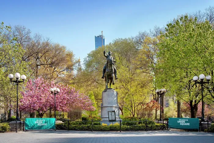 Framed Print : New York City, Manhattan, Union Square, George Washington Statue