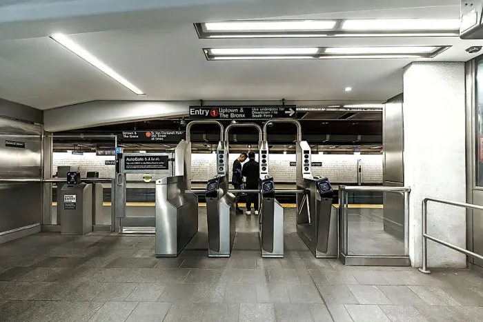 Framed Print : New York City, Subway station, World Trade Center, entrance machines Framed Print : New York City, Subway station, World Trade Center, entrance machines