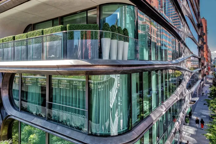 Framed Print : New York City, Zaha Hadid Building viewed from Manhattan, High Line Elevated Park Framed Print : New York City, Zaha Hadid Building viewed from Manhattan, High Line Elevated Park