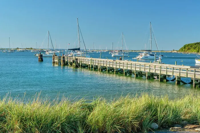 Framed Print : New York, Long Island, Brookhaven, Port Jefferson, pier at Harborfront Park Framed Print : New York, Long Island, Brookhaven, Port Jefferson, pier at Harborfront Park