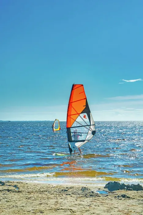 Framed Print : North Carolina, Outer Banks, Buxton, Wind sailing at Canadian Hole Framed Print : North Carolina, Outer Banks, Buxton, Wind sailing at Canadian Hole