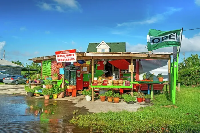 Framed Print : North Carolina, Outer Banks, fruit and vegetable store along highway 12 Framed Print : North Carolina, Outer Banks, fruit and vegetable store along highway 12