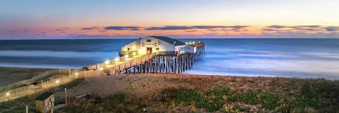 Framed Print : North Carolina, Outer Banks, Kitty Hawk Pier Framed Print : North Carolina, Outer Banks, Kitty Hawk Pier