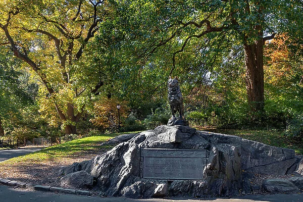 NY, NYC, Central Park, Balto, Sculpture dedicated to sled dogs