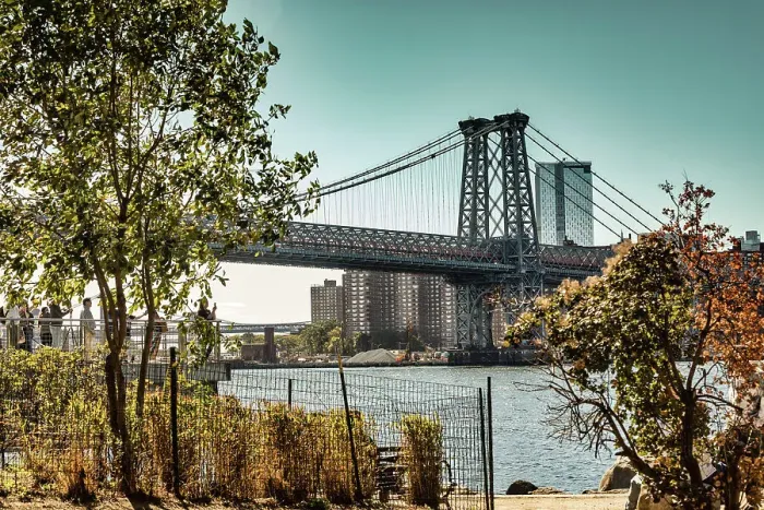Framed Print : NYC, Brooklyn, Williamsburg, Williamsburg Bridge and Lower Manhattan Framed Print : NYC, Brooklyn, Williamsburg, Williamsburg Bridge and Lower Manhattan