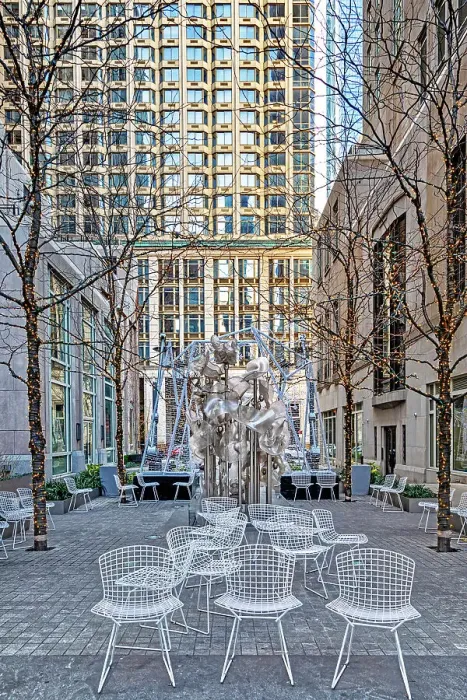 Framed Print : NYC, Manhattan, Four Seasons downtown, public plaza Framed Print : NYC, Manhattan, Four Seasons downtown, public plaza